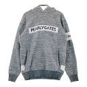 PEARLY GATES パーリーゲイツ フード付き ニットセーター グレー系 0 【中古】ゴルフウェア レディース