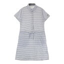 ADIDAS GOLF アディダスゴルフ A04302 半袖ポロ ワンピース 総柄 ホワイト系 M 【中古】ゴルフウェア レディース