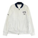 ADIDAS GOLF アディダスゴルフ N65958 ジップジャケット ストライプ柄 ホワイト系 L 【中古】ゴルフウェア レディース