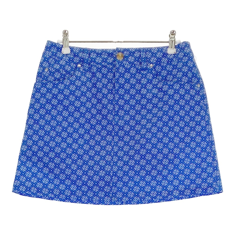 ST ANDREWS セントアンドリュース インナー付きスカート 総柄 ブルー系 S 【中古】ゴルフウェア レディ..