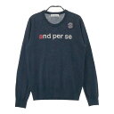AND PER SE アンパスィ ニットセーター ネイビー系 M 【中古】ゴルフウェア レディース