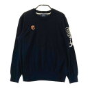 PEARLY GATES パーリーゲイツ ウール ニットセーター ネイビー系 1 【中古】ゴルフウェア レディース