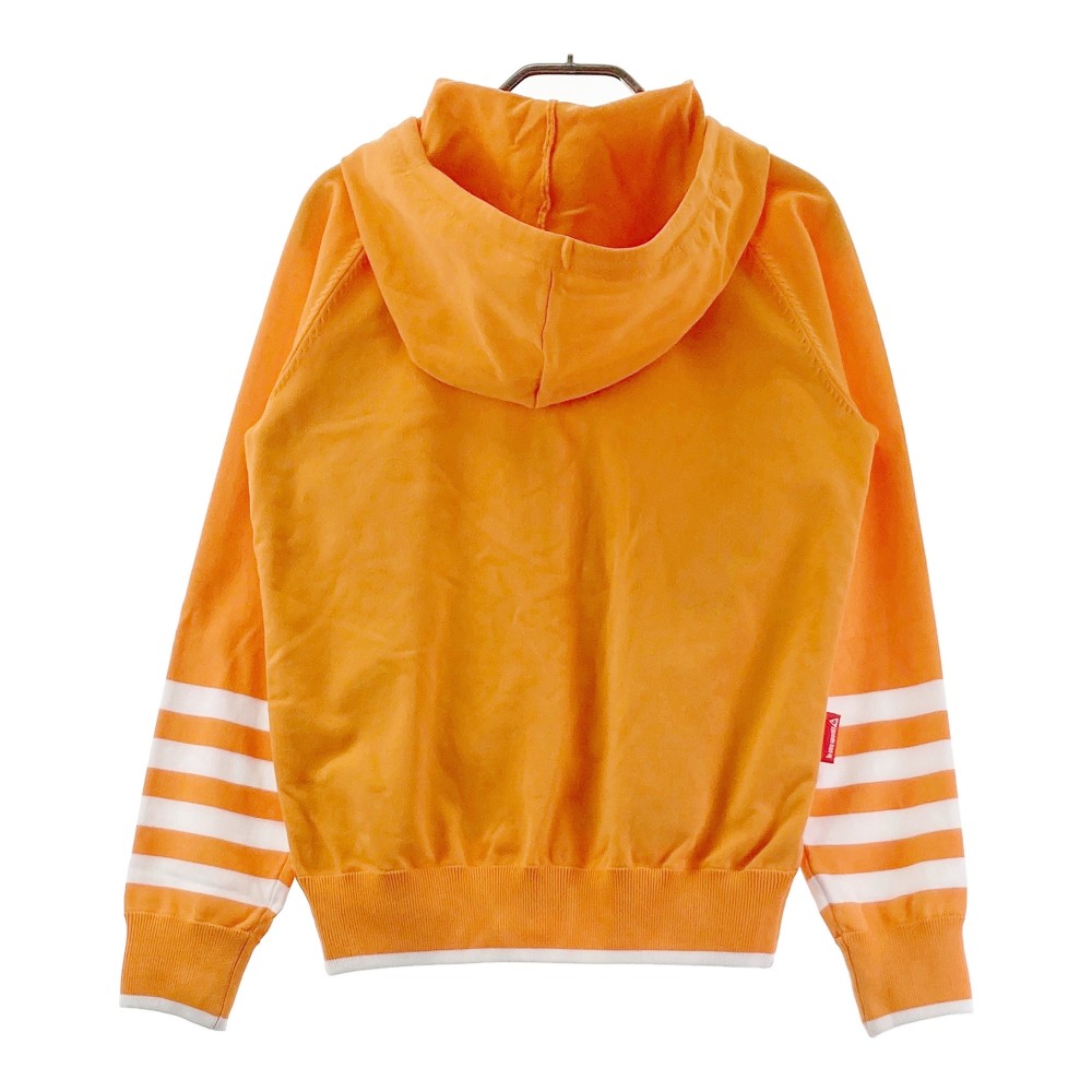 LE COQ GOLF ルコックゴルフ ニット切替ジップパーカー オレンジ系 M 【中古】ゴルフウェア レディース