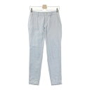 JACK BUNNY ジャックバニー コットン ストレッチロングパンツ ブルー系 0 【中古】ゴルフウェア レディース