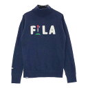 FILA GOLF フィラゴルフ 長袖ニットセーター ネイビー系 M 【中古】ゴルフウェア レディース
