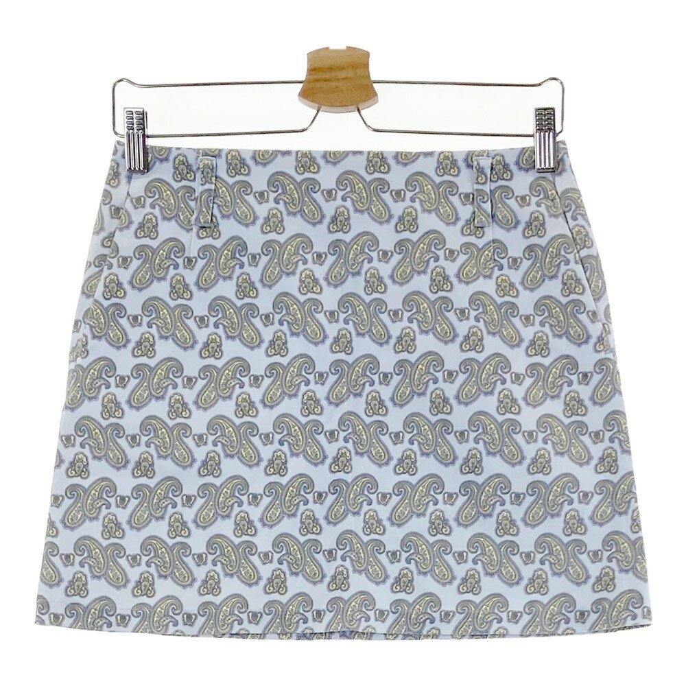 JUN&ROPE ジュン アンド ロペ ストレッチスカート ペイズリー柄 ブルー系 M 【中古】ゴルフウェア レデ..