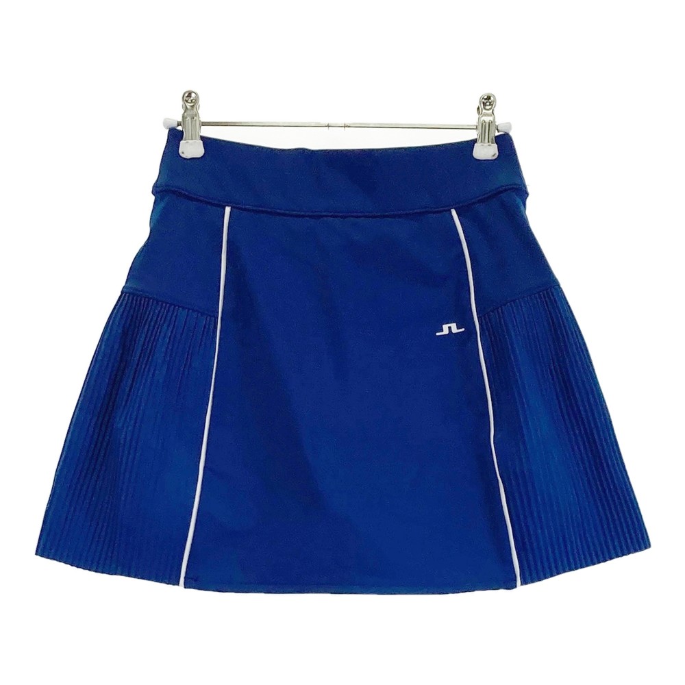 J.LINDEBERG ジェイリンドバーグ インナー付きストレッチ プリーツスカート ブルー系 XS 【中古】ゴルフウェア レディース