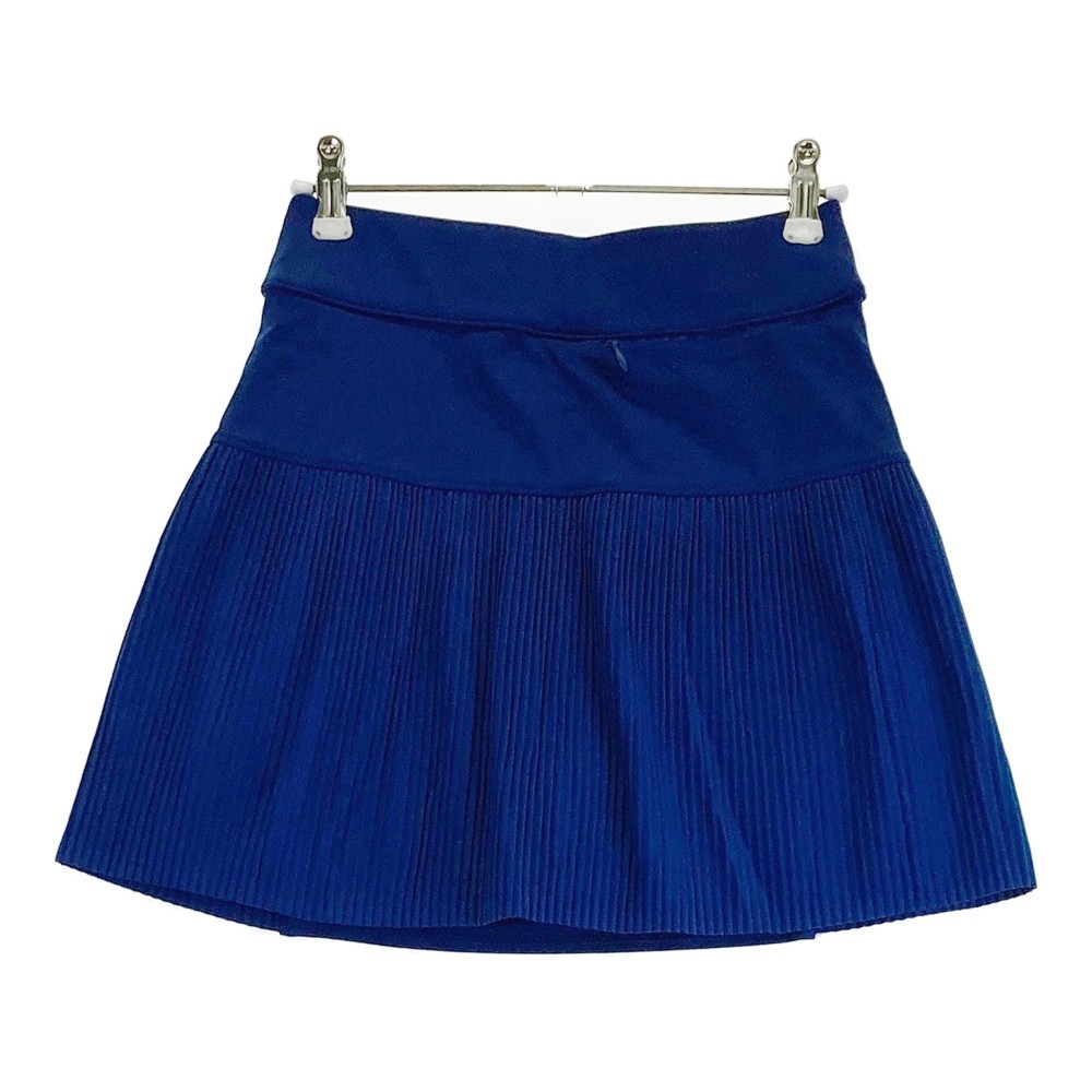 J.LINDEBERG ジェイリンドバーグ インナー付きストレッチ プリーツスカート ブルー系 XS 【中古】ゴルフウェア レディース