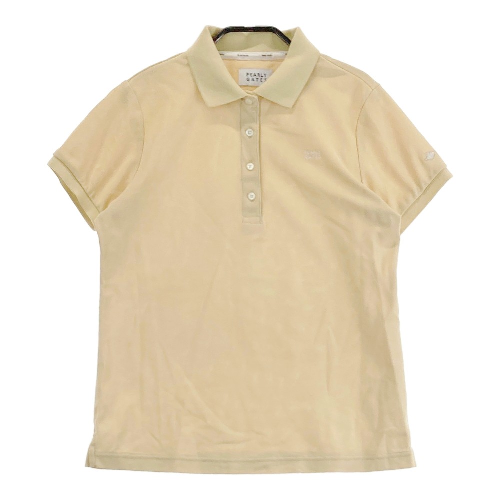 PEARLY GATES パーリーゲイツ 2023年モデル 半袖ポロシャツ ベージュ系 0 【中古】ゴルフウェア レディ..