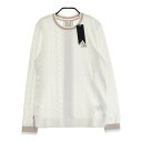 ADIDAS GOLF アディダスゴルフ IS4805/2024年モデル ニットセーター ホワイト系 M 【中古】ゴルフウェア レディース