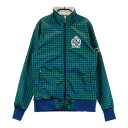 FILA GOLF フィラゴルフ 裏起毛 ジップジャケット チェック柄 グリーン系 M 【中古】ゴルフウェア レディース