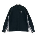 PEARLY GATES パーリーゲイツ ハイネック ニットセーター ブラック系 0 【中古】ゴルフウェア レディース