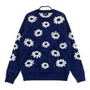 PEARLY GATES パーリーゲイツ ; ニット セーター 花柄 ネイビー系 1 【中古】ゴルフウェア レディース