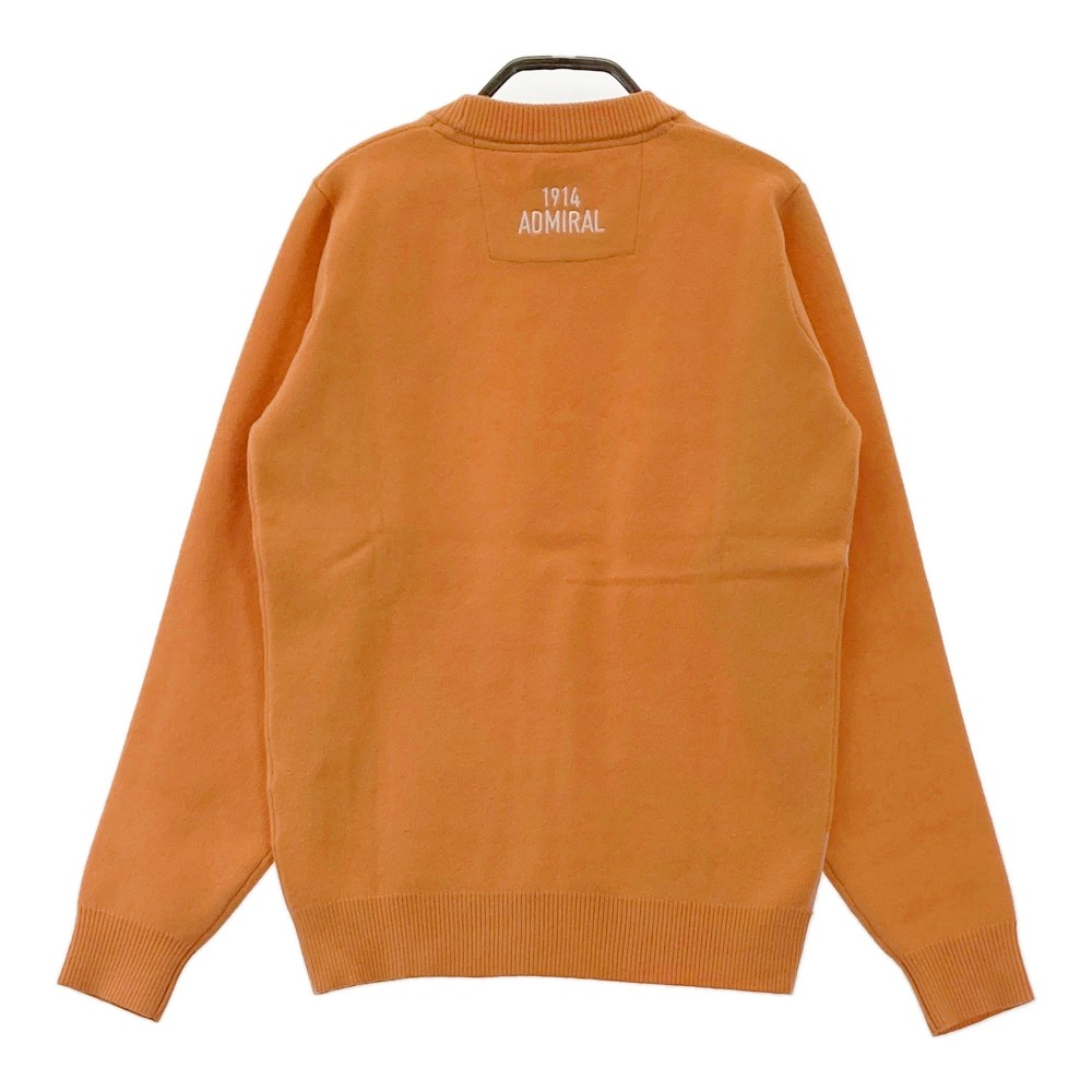 ADMIRAL アドミラル クルーネック 長袖ニットセーター オレンジ系 S 【中古】ゴルフウェア レディース