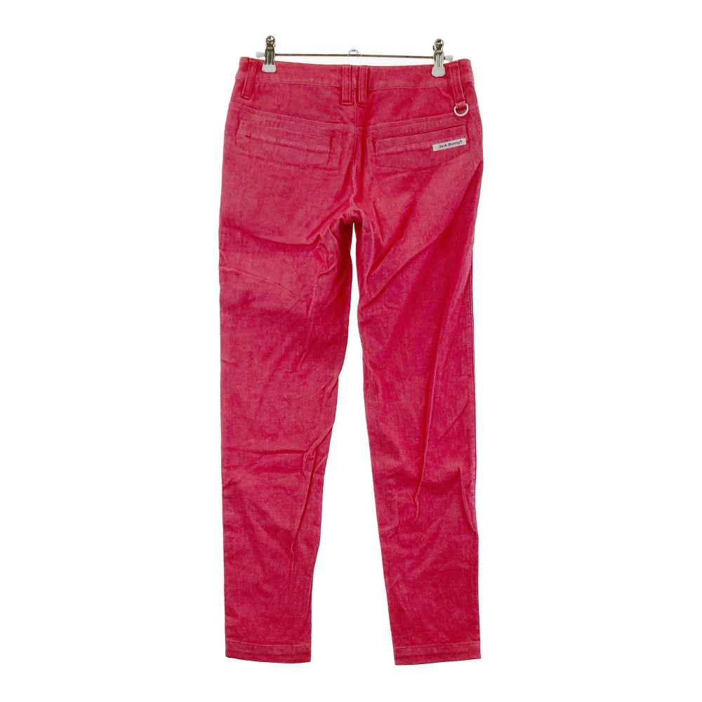 JACK BUNNY ジャックバニー ストレッチパンツ レッド系 1 【中古】ゴルフウェア レディース