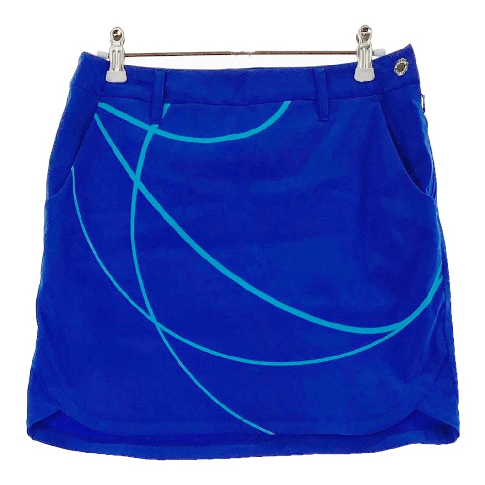 DESCENTE GOLF デサントゴルフ インナー付 ストレッチスカート ブルー系 M 【中古】ゴルフウェア レディース