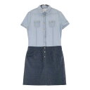 LANVIN SPORT ランバン スポール 半袖ポロ ワンピース ブルー系 38 【中古】ゴルフウェア レディース