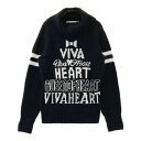VIVA HEART ビバハート タートルネック ニット セーター ブラック系 40 【中古】ゴルフウェア レディース
