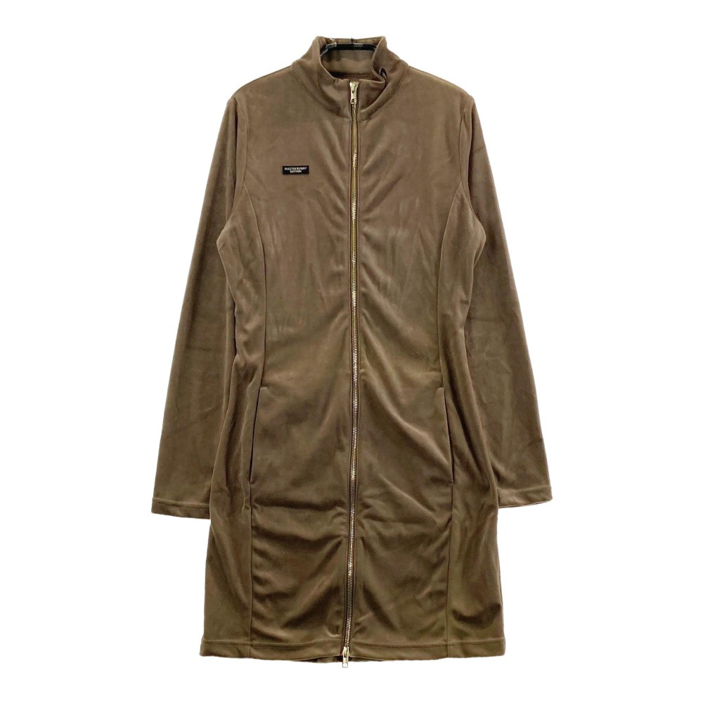 MASTER BUNNY EDITION マスターバニーエディション ベロア ジップワンピース カーキ系 0 【中古】ゴルフウェア レディース