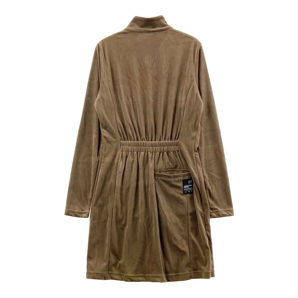 MASTER BUNNY EDITION マスターバニーエディション ベロア ジップワンピース カーキ系 0 【中古】ゴルフウェア レディース