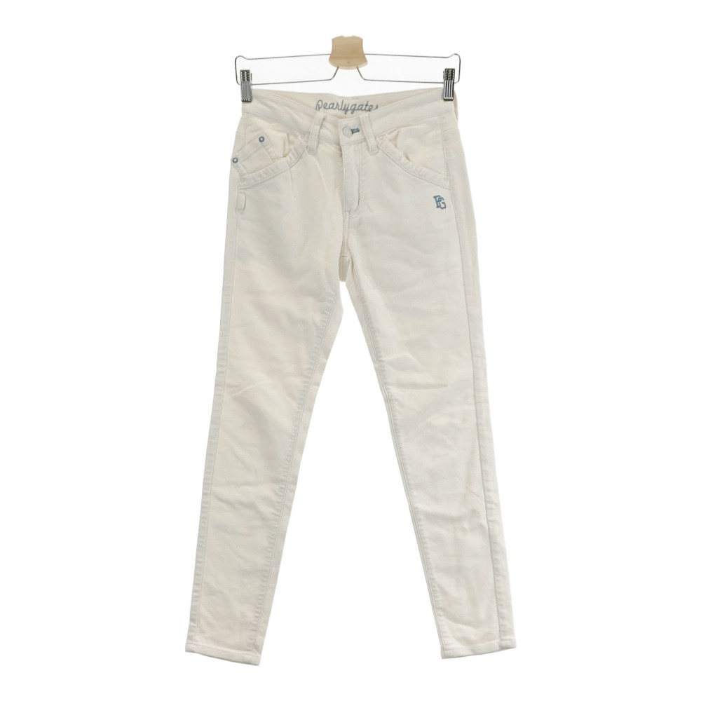 PEARLY GATES パーリーゲイツ ストレッチパンツ ホワイト系 00 【中古】ゴルフウェア レディース
