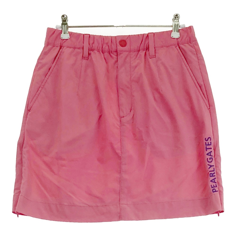 PEARLY GATES パーリーゲイツ ナイロン ストレッチスカート ピンク系 0 【中古】ゴルフウェア レディース