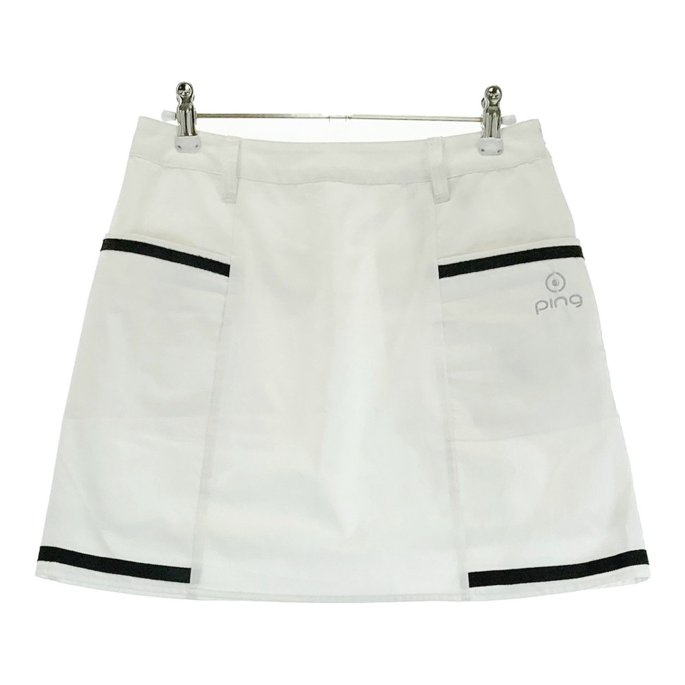 PING ピン 2024年モデル スカート ホワイト系 S 【中古】ゴルフウェア レディース