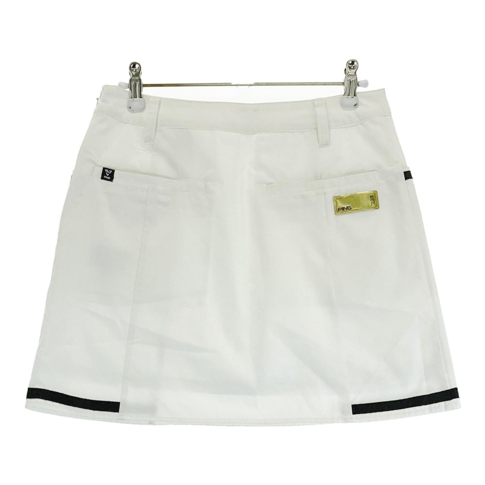 PING ピン 2024年モデル スカート ホワイト系 S 【中古】ゴルフウェア レディース