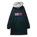 TOMMY HILFIGER GOLF トミー ヒルフィガーゴルフ スウェット パーカー ワンピース ブラック系 L 【中古】ゴルフウェア レディース