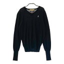 MARK&LONA マークアンドロナ カシミヤ ニットセーター スカル ブラック系 S 【中古】ゴルフウェア レディース
