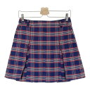 BEAMS GOLF ビームスゴルフ スカート チェック柄 ネイビー系 S 【中古】ゴルフウェア レディース(4)