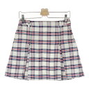 BEAMS GOLF ビームスゴルフ スカート チェック柄 ホワイト系 S 【中古】ゴルフウェア レディース(4)