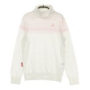LE COQ GOLF ルコックゴルフ タートルネック ウール混ニットセーター ホワイト系 M 【中古】ゴルフウェア レディース