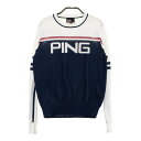 PING ピン ニットセーター ネイビー系 S 【中古】ゴルフウェア レディース