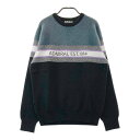 ADMIRAL アドミラル 長袖 ニットセーター ロゴ ブラック系 M 【中古】ゴルフウェア レディース