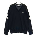 JACK BUNNY ジャックバニー Vネック ニットセーター ブラック系 1 【中古】ゴルフウェア レディース
