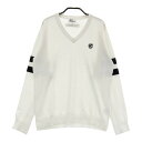 JACK BUNNY ジャックバニー Vネック ニットセーター ホワイト系 1 【中古】ゴルフウェア レディース