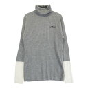 JUN&ROPE ジュン アンド ロペ タートルネック 長袖リブニット グレー系 L 【中古】ゴルフウェア レディース
