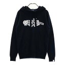 PEARLY GATES パーリーゲイツ ウール ニットパーカー ネイビー系 1 【中古】ゴルフウェア レディース