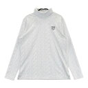 ZOY ゾーイ タートルネック 長袖Tシャツ 総柄 ホワイト系 38 【中古】ゴルフウェア レディース