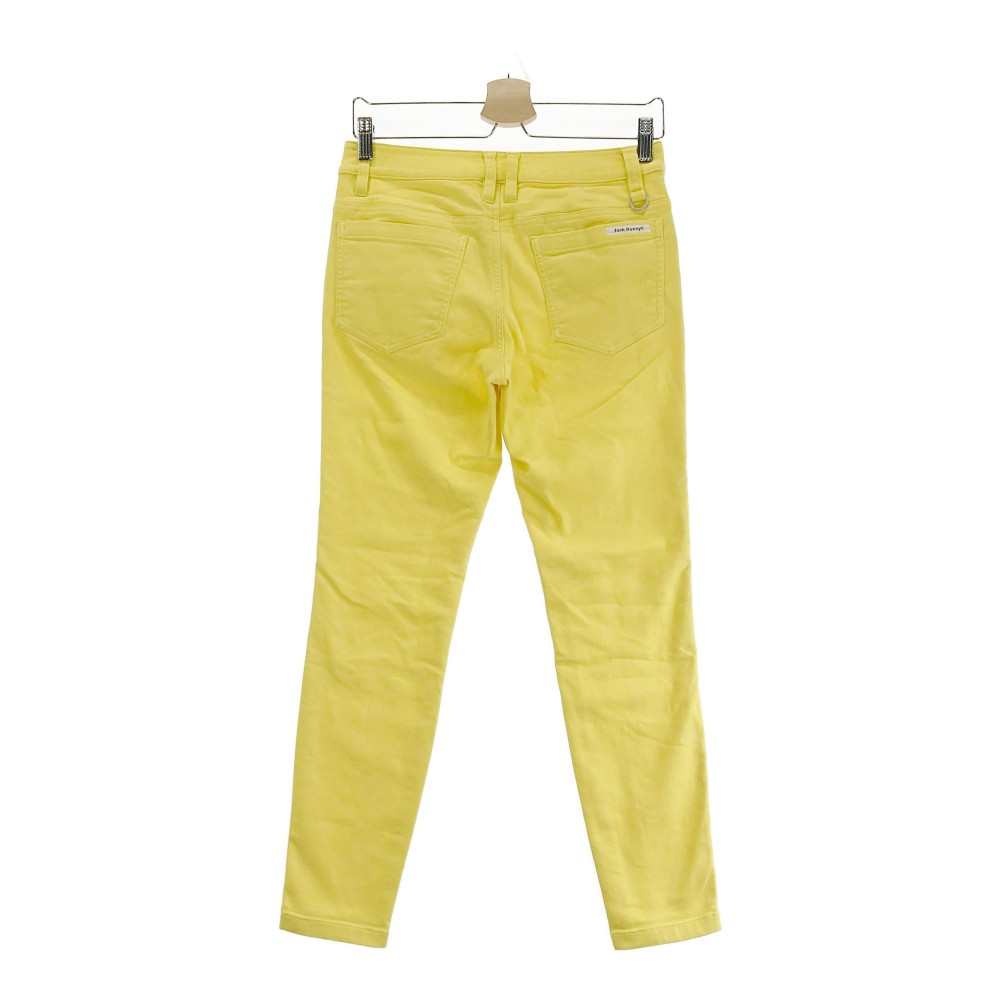 JACK BUNNY ジャックバニー ストレッチパンツ イエロー系 1 【中古】ゴルフウェア レディース