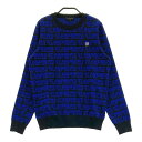 ST ANDREWS セントアンドリュース ニットセーター 総柄 ブルー系 L 【中古】ゴルフウェア レディース