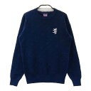 ADMIRAL アドミラル ニットセーター ロゴ総柄 ネイビー系 S 【中古】ゴルフウェア レディース