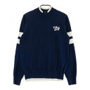 23区GOLF ニジュウサンクゴルフ ハーフジップ 長袖 ニットセーター ネイビー系 1 【中古】ゴルフウェア レディース