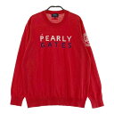 PEARLY GATES パーリーゲイツ コットン混 ニットセーター レッド系 2 【中古】ゴルフウェア レディース