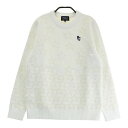 PEARLY GATES パーリーゲイツ ウール混 ニット セーター 星柄 ホワイト系 1 【中古】ゴルフウェア レディース