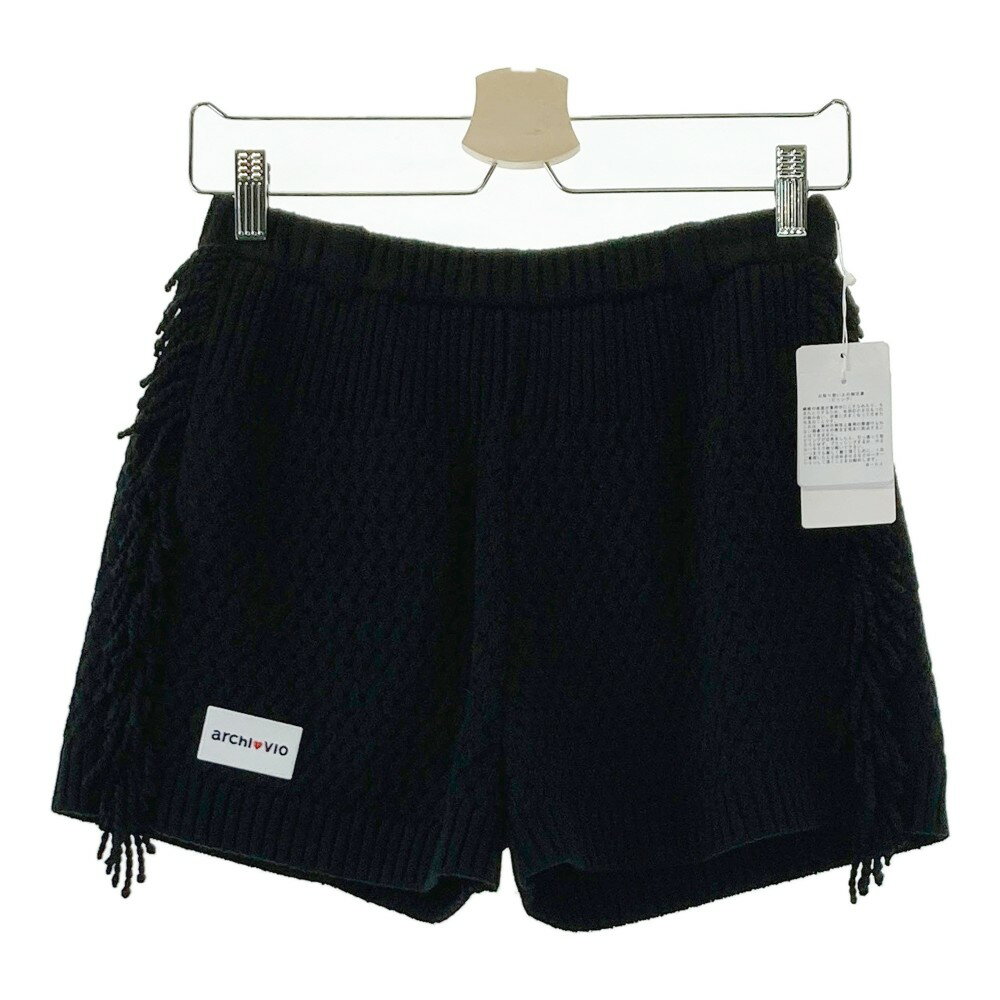 ARCHIVIO アルチビオ ニットショートパンツ ブラック系 38 【中古】ゴルフウェア レディース