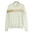 DESCENTE GOLF デサントゴルフ ニットセーター ロゴ ホワイト系 S 【中古】ゴルフウェア レディース
