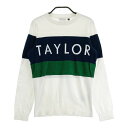 TAYLOR MADE テーラーメイド ニットセーター ロゴ ホワイト系 S 【中古】ゴルフウェア レディース