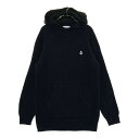 JACK BUNNY ジャックバニー フード付き 長袖ニットセーター ブラック系 2 【中古】ゴルフウェア レディース
